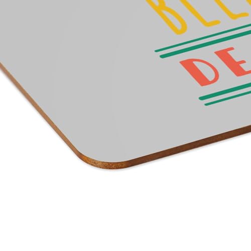Sets de table liège napperons gris grand format 39,5x28,5cm | Lot de 4 souples protecteurs
