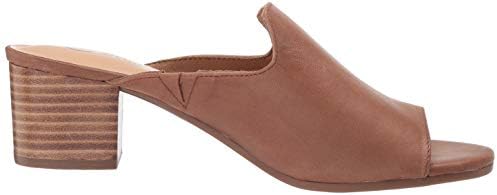 Bella Vita Daisy by Bella Vita Block Heel Mule Sandal Fashion Casual Heeled Sandal womens,Champagne Leather,9.5 | Image 5