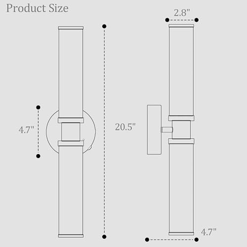 Image of Rayogale Gold Wireless Battery Operated Wall Sconces with Remote Control | White Glass Rechargeable Wall Lights Set of 2 with Timer Function Dimmable for Living Room Bedroom Emergency 3000K, 20.5 Inch
