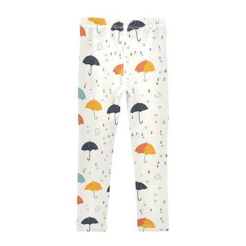 Girls Leggings Cute Umbrella Rain Soft Toddler Leggings for Girls Kids Pants Size 4T-10T2