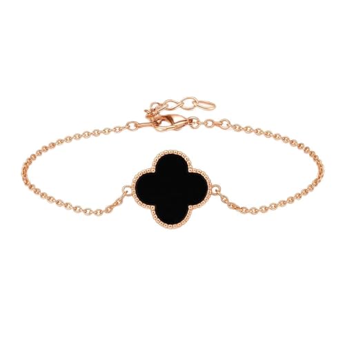Image of Lucky Charm Clover Bracelet for Women | 925 Sterling Silver with 18K Gold Plating | Adjustable & Anti-Tarnish | Stylish Designer-Inspired Jewelry