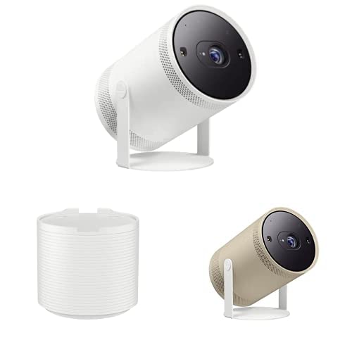 SAMSUNG 100” The Freestyle LED Smart Portable Screen, HDR, Big Screen Experience, 360 Sound, SP LSP3BLAXZN, 2022 Model + Freestyle Battery + Coyote Projector Skin