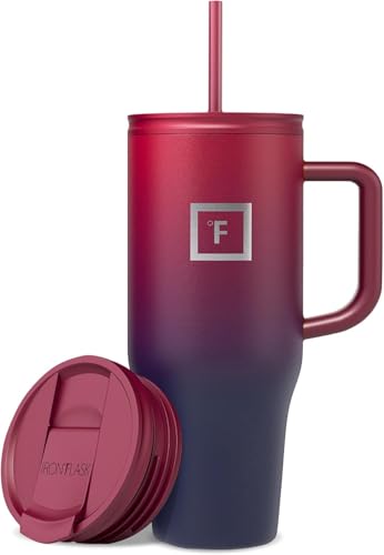 image for IRON °FLASK Co-Pilot Insulated Mug w/Straw & Flip Cap Lids - Cup Hold