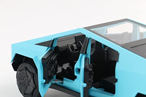 1:32 Scale Cybertruck Model Toy Pull Back Pick-Up Truck With Sound And Light, Alloy Diecast Cyber-Truck Toys For Kids Gift Or Tesla Vehicles Model Collection Enthusiasts (1/32 Blue) #TOP3