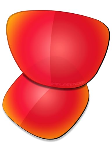 SAUCER Lentes de repuesto de alta calidad compatibles con Ray-Ban Meta Wayfarer RW4008 53 mm gafas de sol inteligentes de alta definición, rojo fuego polarizado