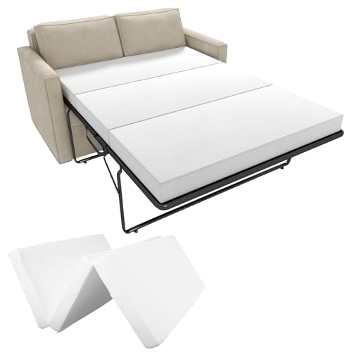 Begonia.K 4 Inch Foldable Memory Foam Sofa Bed Mattress...