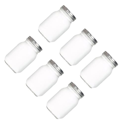 SEWACC Frascos de Vidrio Redondos Herméticos para Mermelada 500 Ml, Pack de 6 Unidades, Tarros Transparentes para Almacenamiento de Frutos Secos y Té, Recipientes para Cocina y Hogar,