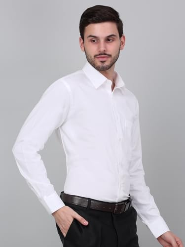 Image of Cantabil Cotton Self Design Shirt Collar Full Sleeve Regular Fit Formal Shirt for Men with Pocket | Cotton Formal Shirt for Men | Formal Wear Shirts for Men (P MSHF00435)