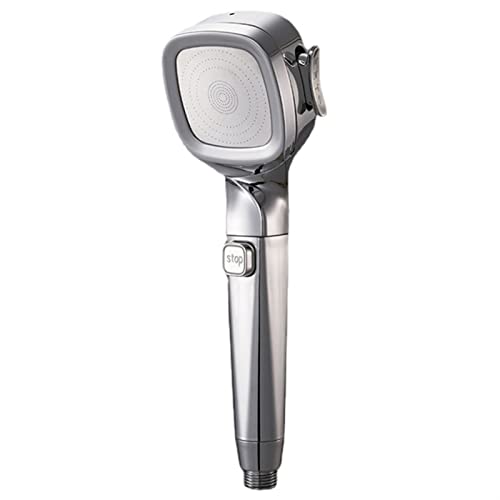 Pommeau de douche haute pression réglable blanc avec filtre anticalcaire et pulvérisateur de salle de bain