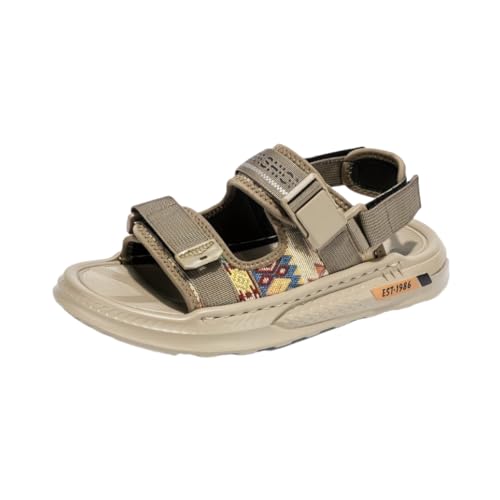 Men's Slip-On Sandals with Soft Rubber Sole - Breathable PU Upper, All-Season Beach & Outdoor Shoes for Men Casual Comfort for Hiking, Camping, Vacation