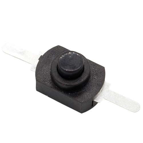 Interruptor pulsador de 30V CC y 1A para antorcha eléctrica negra