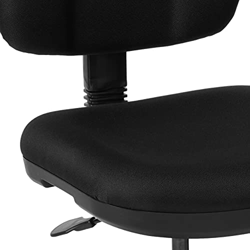 Office Star Pneumatic Sculptured Office Task Chair With Thick Padded Seat And Built-In Lumbar Support, Black #TOP3
