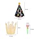 metagio 26 Stücke Partyhüte Set Geburtstagshüte Lufttröte Pfeife Partyhütchen Geburtstag Kegel Hüte Party Supplies Hütchen Geburtstagshut für Kinder Festival Baby Shower
