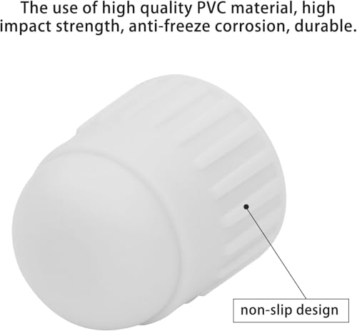Image of 06860 RV Plumbing Fittings, 1 /2 Inch Water Line Cap Compatible with RV /Trailers Travel Trailer Low Point Drain Cap(5 Pack)