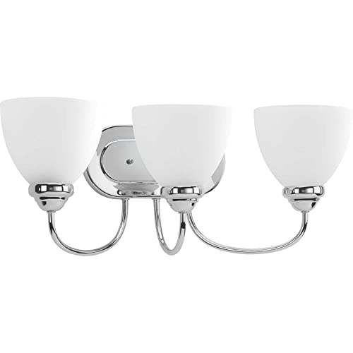 Image of Progress Lighting P2919-15 3-Light Bath Vanity Light, Polished Chrome Finish