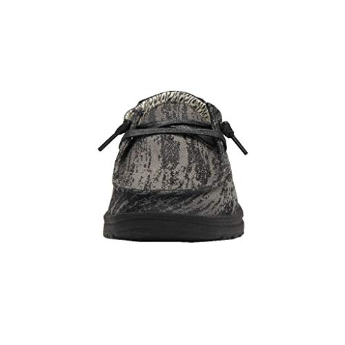 Image of HEYDUDE Women's Wendy Black Marble Size 12 | Women's Shoes | Women's Lace Up Loafers | Comfortable & Light-Weight