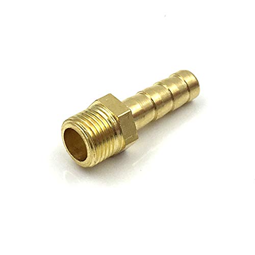 Złącze rurowe. 1PC Pagoda Connector 8 Mm Hose Barb, Tail Thread 1/8 1/4 3/8 1/2 Inch Mosiężne Złączki Do Rur Wodnych(Pc,1/4")