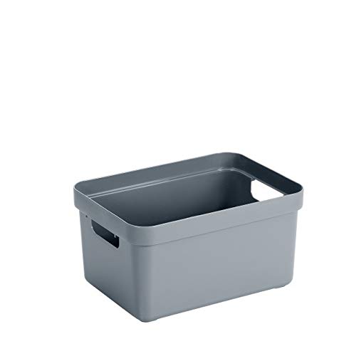 3 x Sunware Sigma Home Box 5.0 Litres without Lid Blue Grey