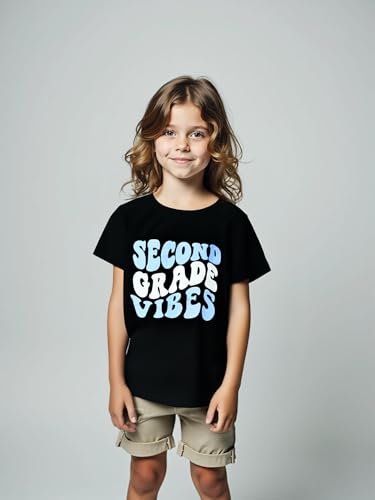 Image of Unique Baby Boys 2nd Grade Vibes Only Back to School T Shirt