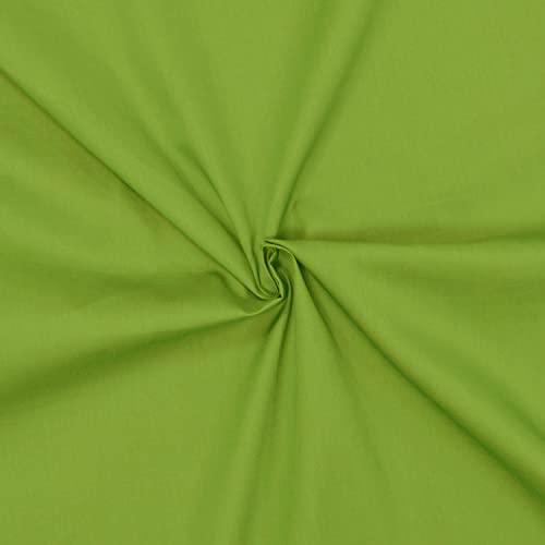 Coupon tissu popeline 100% coton - Tissu coton - Tissu popeline de coton (1m x 1m46, Vert anis)