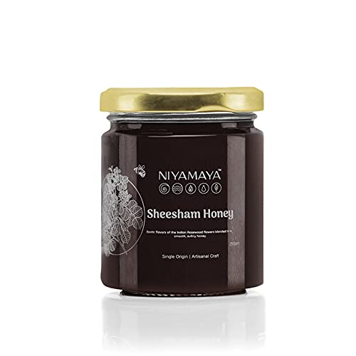 NIYAMAYA Sheesham Honey 250 gm Jar | 100% Pure Honey | Unprocessed Natural Sheesham Shahad | No Added Sugar No Adulteration