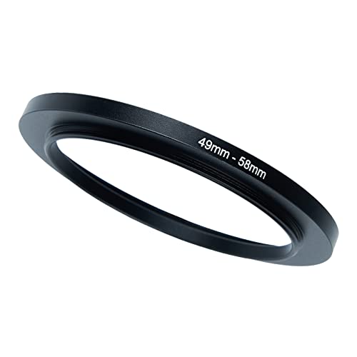 Image of 49mm to 58mm Step-Up Ring Filter Adapter for All Brands UV ND CPL Metal Ring Step-Up Rings Adapter Filter (49mm-58mm)