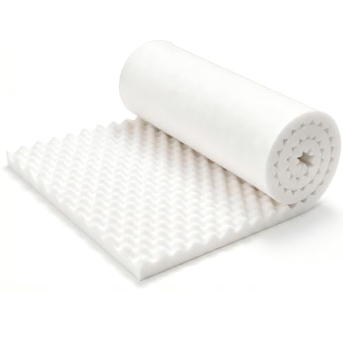 Egg Crate Foam 72 x 24 x 1 Inch High Density Upholstery Foam Cushion Pressure Relief Foam Cushion for Bed Sofa Chair Hospital Cuttable Egg Crate Seat Cushion with Air Circulation (72 x 24 x 1 Inch)