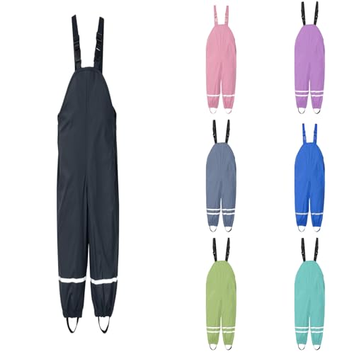 KAGAYD Kids Rain Pants Water-Proof Solid Color Pant Outdoors Lightweight Trousers for Boys Girls Single Pair of