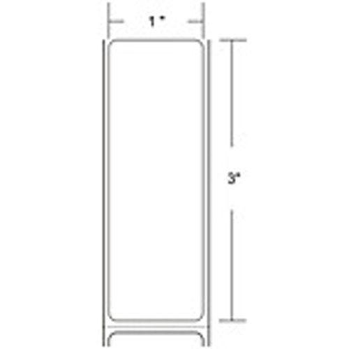 Zebra Technologies 10010036 Z-Select 4000D Paper Label, Direct Thermal, Perforated, 1" x 3", 1" Core, 5" OD, 840 Labels per Roll (Pack of 6)