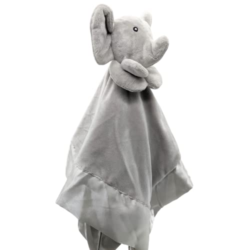 Image of Elephant Lovey Blanket for Baby | Large 20 inch x 20 inch Baby Lovey for Girls or Boys | Cute Elephant Security Blanket for Babies and Toddlers