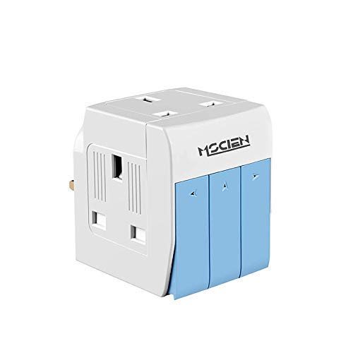 Buy Mscien 3 Way UK Plug Adapter Individually Switched wit Surge