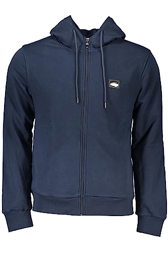 Felpa con zip uomo blu Cavalli Class contre le froid avec style