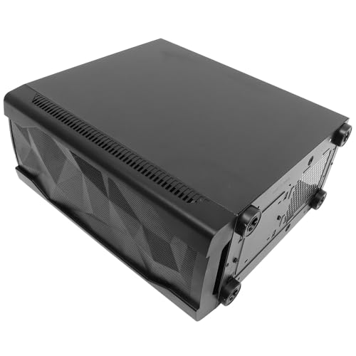 Gabinete de computadora para juegos LALAFINA ATX con vidrio templado lateral, compatible con refrigeración líquida, negro miniatura 1