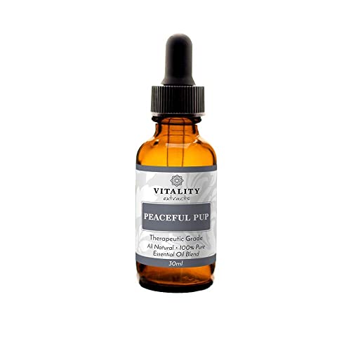 Peaceful Pup – Dog Anxiety & Stress Relief (by Vitality Extracts) – Natural Calm, Ease Anxiety & Stress, Aromatherapy, Lavender Essential Oil, Lemon Essential Oil, in Almond Oil Base Peaceful Pup – Dog Anxiety & Stress Relief (by Vitality Extracts) – Natural Calm, Ease Anxiety & Stress, Aromatherapy, Lavender Essential Oil, Lemon Essential Oil, in Almond Oil Base