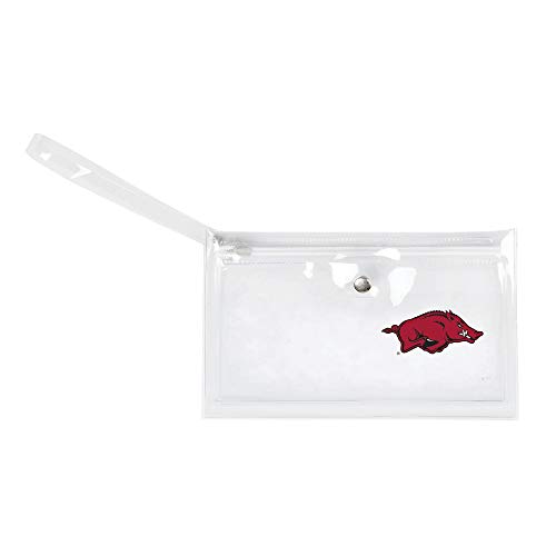 Image of Littlearth - LIWXY NCAA Arkansas Razorbacks Unisex Ncaancaa Ticket Wristlet, Clear, 9 inch by 5.25 inch