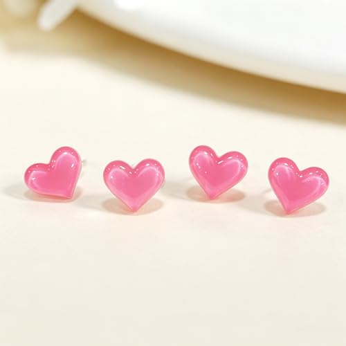 Image of Plastic Earrings for Sensitive Ears Flower Studs for Women