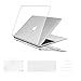 i-Buy Funda Dura Compatible con Old MacBook Air 13.3 Pulgadas 2010-2017（Model A1369 A1466）+ Teclado Cubierta + Protector de Pantalla + Enchufe del Polvo - Cristal Claro