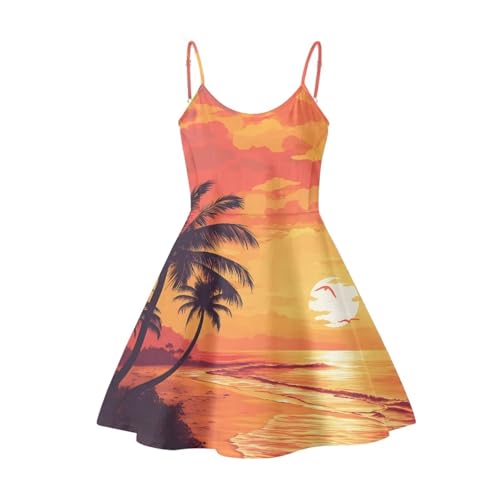 Image of Biyejit Women Casual Loose Dress Strap Long Summer Beach Swing Dress