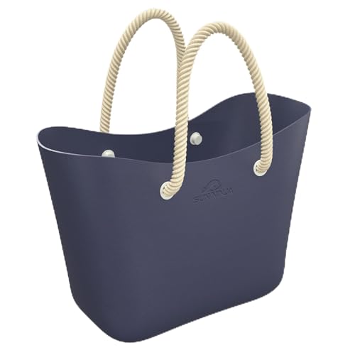 Image of SUN NINJA Rubber Beach Bag, XL Waterproof EVA Tote with Soft Rope Handles