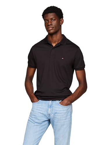 Image of Tommy Hilfiger Mens Short Sleeve Casual Polo Shirts in Regular Fit with Liquid Cotton