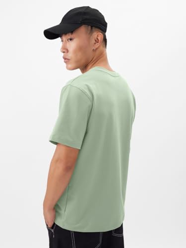 Image of The Souled Store Hopes & Dreams Men and Boys Short Sleeves Round Neck Green Graphic Printed Regular Fit Cotton T-Shirts