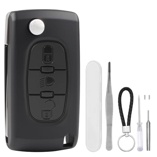 Boîtier De Clé Plip CE0536 VA2 KingYH - Coque Remplacement 3 Boutons Pour Peugeot 207-5008 & Citroën C2-C8, Kit Complet Installation Incluse