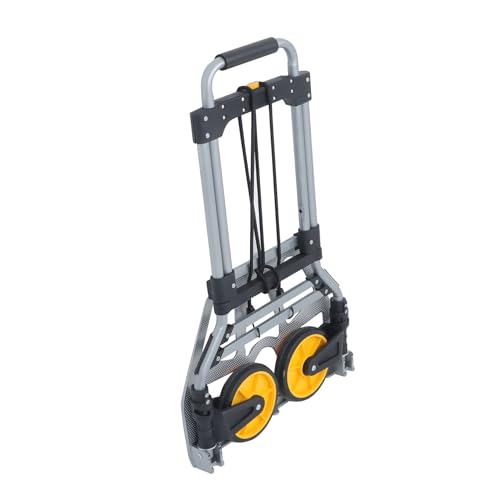 Carretilla plegable con ruedas de goma 7'' y mango telescópico miniatura 1