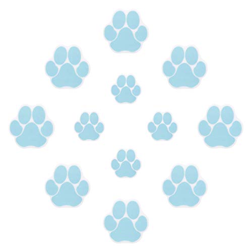 Ratgoo 12Pcs Dog Paw Footprint Non Slip Bathtub Stickers,Strong Adhesive Bathtub Appliques,Anti-Slip Bathtub