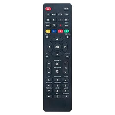 Universal Remote Control Replacement fit for Samsung/Sharp/LG/Sony/Panasonic/Toshiba/JVC/Hisense/Philips/TCL/VIZIO/SEIKI LCD LED TV with 3D APPS Keys and Code Instruction RC-G008