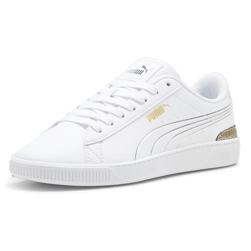 PUMA Womens Vikky V3 Metallic Shine Lace Up Sneakers Shoes Casual - White2
