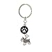 Produktbild bbeart® Dog Keyring Keychain, Schlüsselanhänger aus kleinem Hundemetall mit Schlüsselbund Keyring Key Tags Car Keyring Pocket Charm Gray Schnauzer B