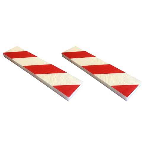 INTACTO Pieza DE PROTECCIÓN Coche Espuma de Polietileno, Film Blanco y Rojo + Adhesivo Extra Fuerte 400X90X20MM. 2 Unidades Cover