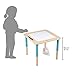 Janod - 14 Piece Wooden Progressive Activity Table - Engaging Baby with Interactive Play - Adjustable Height Legs - Grows with Your Child - Magnetic Drawing Surface - French Design Quality