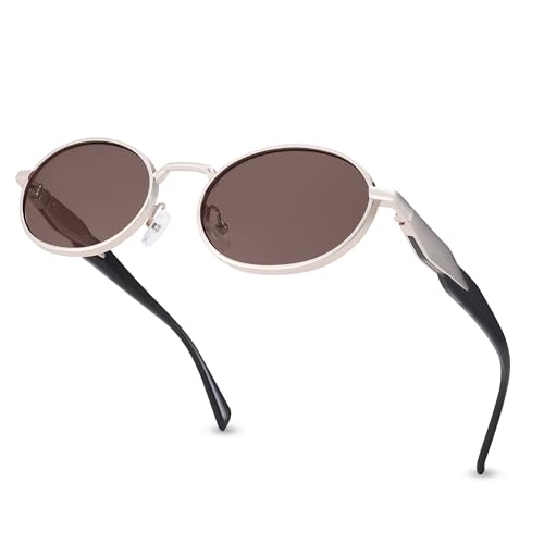 Retro Oval Sunglasses for Women - Trendy Sun Glasses Designer Inspired Classic Shades4